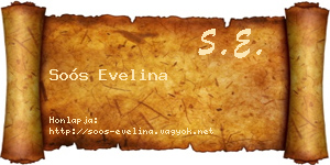 Soós Evelina névjegykártya